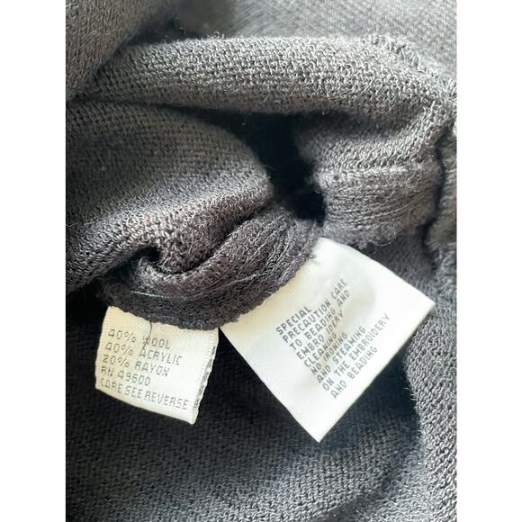 Dominique Palacios Black Knit Skirt Suit Set Size 14 - Picture 5 of 9